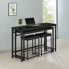 Hawes 4-piece Multipurpose Counter Height Table Set Black - 182724