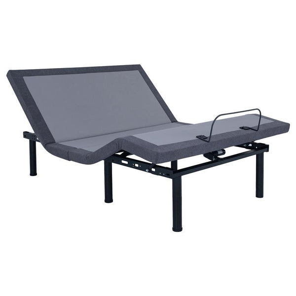 Clara Eastern King Adjustable Bed Base Grey and Black - 350131KE