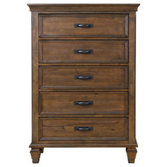 Franco 5-drawer Bedroom Chest Burnished Oak - 200975