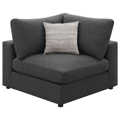 Serene 4-piece Upholstered Modular Sectional Sofa Charcoal - 551324-SETA