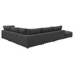 Serene 6-piece Upholstered Modular Sectional Sofa Charcoal - 551324-SET