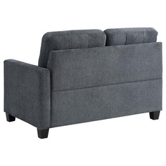 Georgina Upholstered LAF Chair Steel Grey - 551704LAF