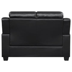 Finley 2-piece Upholstered Padded Arm Tufted Sofa Set Black - 506551-S2