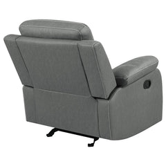 Nova Upholstered Padded Arm Glider Recliner Dark Grey - 602533