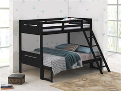 Littleton Wood Twin Over Full Bunk Bed Black - 405052BLK
