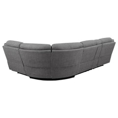 Higgins Upholstered Power Reclining Sectional Sofa Grey - 600370