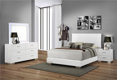 Felicity Dresser Mirror Glossy White with LED Light - 203504LED