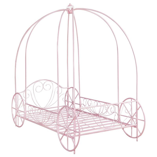 Massi Metal Twin Canopy Bed Powder Pink - 400155T