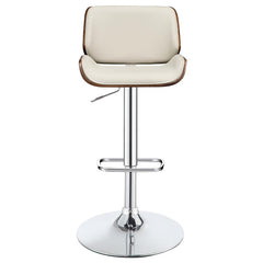 Folsom Upholstered Adjustable Bar Stool Ecru and Chrome - 130503