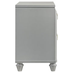 Veronica 2-drawer Nightstand Light Silver - 224722