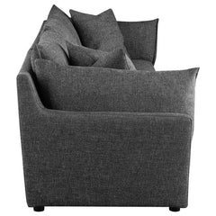 Sasha 3-Piece Upholstered Sofa Barely Black - 551681-SETB