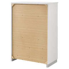 Felicity 5-drawer Chest Glossy White - 203505