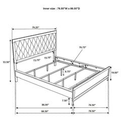 Sonora 4-piece California King Bedroom Set White - 224861KW-S4