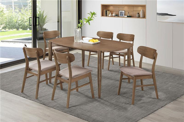 Dortch 7-piece Oval Solid Wood Dining Set Walnut - 108461-S7