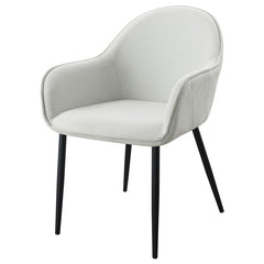 Emma Upholstered Dining Arm Chair Fog Grey and Black (Set of 2) - 115592