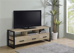 James 3-drawer Engineered Wood 60" TV Stand Distressed Pine - 704272