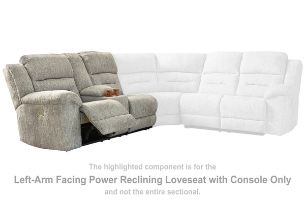 Family Den Left-Arm Facing Power Reclining Loveseat with Console - 5180201