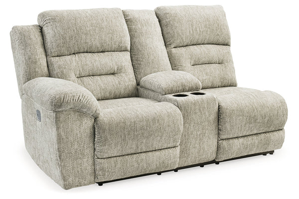 Family Den Left-Arm Facing Power Reclining Loveseat with Console - 5180201