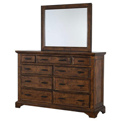 Elk Grove 9-drawer Dresser with Mirror with Jewelry Tray Vintage Bourbon - 203893M
