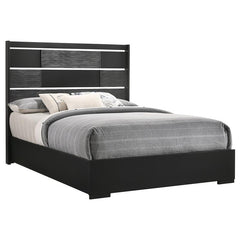 Blacktoft Wood Eastern King Panel Bed Black - 207101KE