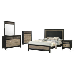 Valencia 5-piece Eastern King Bedroom Set Black - 223041KE-S5
