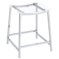 Jovani Acrylic Backless Counter Height Bar Stools Clear and Chrome (Set of 2) - 182358