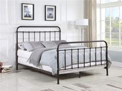 Livingston Metal Queen Open Frame Bed Dark Bronze - 300399Q