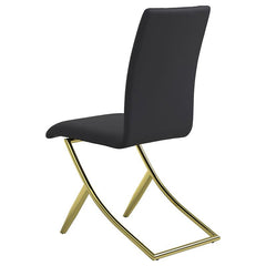 Carmelia Upholstered Side Chairs Black (Set of 4) - 105172