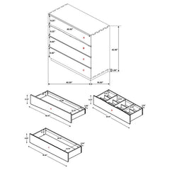 Winslow 4-drawer Bedroom Chest Smokey Walnut - 223255