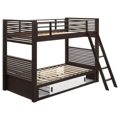 Oliver Wood Twin Over Twin Bunk Bed Java - 400736T