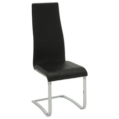 Montclair High Back Dining Chairs Black and Chrome (Set of 4) - 100515BLK