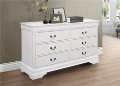 Louis Philippe 6-drawer Dresser White - 204693