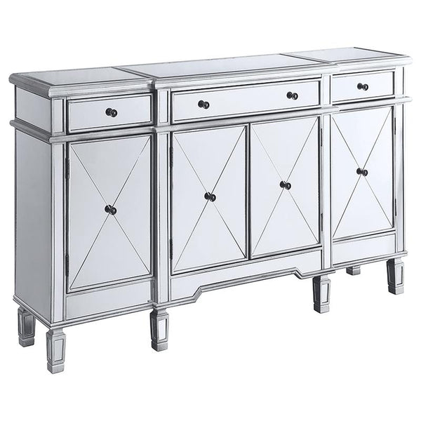 Aconitum 4-door Wine Cabinet Clear Mirror - 102595