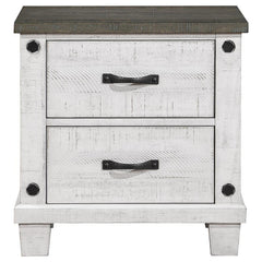 Lilith 4-piece Eastern King Bedroom Set Distressed White - 224471KE-S4