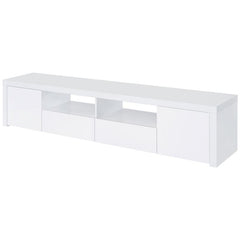 Jude 2-door Engineered Wood 79" TV Stand High Gloss White - 704262