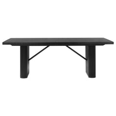Catherine 5-piece Double Pedestal Dining Table Set Charcoal Grey and Black - 106251-S5