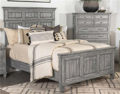Avenue Wood Queen Panel Bed Weathered Grey - 224031Q