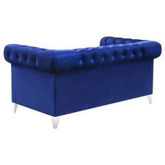 Bleker 2-piece Upholstered Tuxedo Arm Tufted Sofa Set Blue - 509481-S2