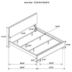 Edmonton Wood California King Panel Bed Rustic Tobacco - 204351KW