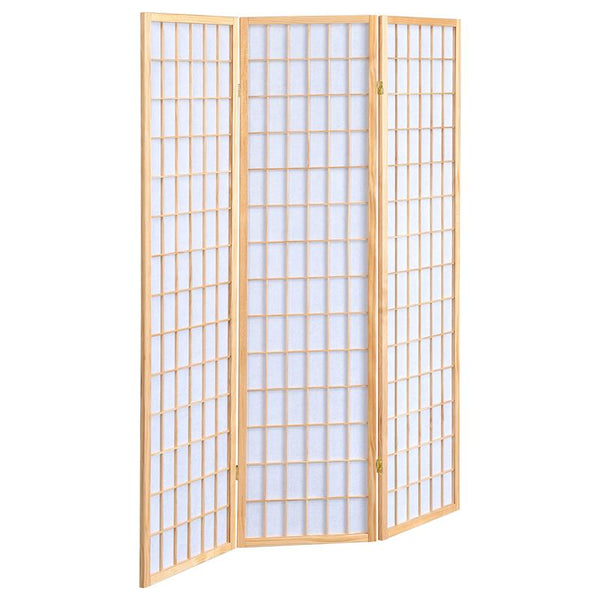 Carrie 3-Panel Room Divider Folding Shoji Screen Natural - 4621
