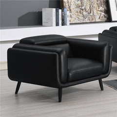 Shania Upholstered Low Back Accent Chair Black - 509923