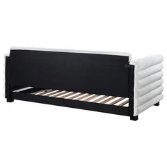 Patricia Boucle Upholstered Twin Day Bed with Trundle White - 300716