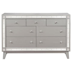 Leighton 5-piece Eastern King Bedroom Set Metallic Mercury - 204921KE-S5