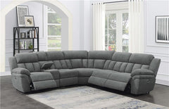 Bahrain 6-piece Modular Power Reclining Sectional Charcoal - 609540P