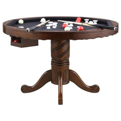 Turk 5-piece Game Table Set Tobacco and Black - 100871-S5