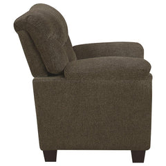 Clementine Upholstered Padded Arm Accent Chair Brown - 506573