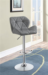 Berrington Adjustable Bar Stools Chrome and Grey (Set of 2) - 100426