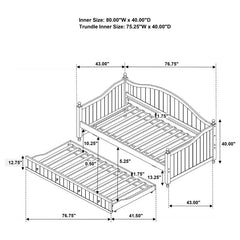 Julie Ann Wood Twin Daybed with Trundle Warm Grey - 301053