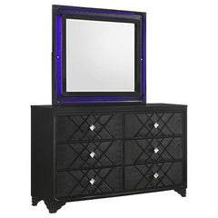 Penelope 6-drawer Dresser with Mirror Midnight Star - 223573M