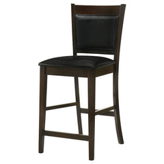 Jaden Upholstered Counter Height Stools Black and Espresso (Set of 2) - 100959